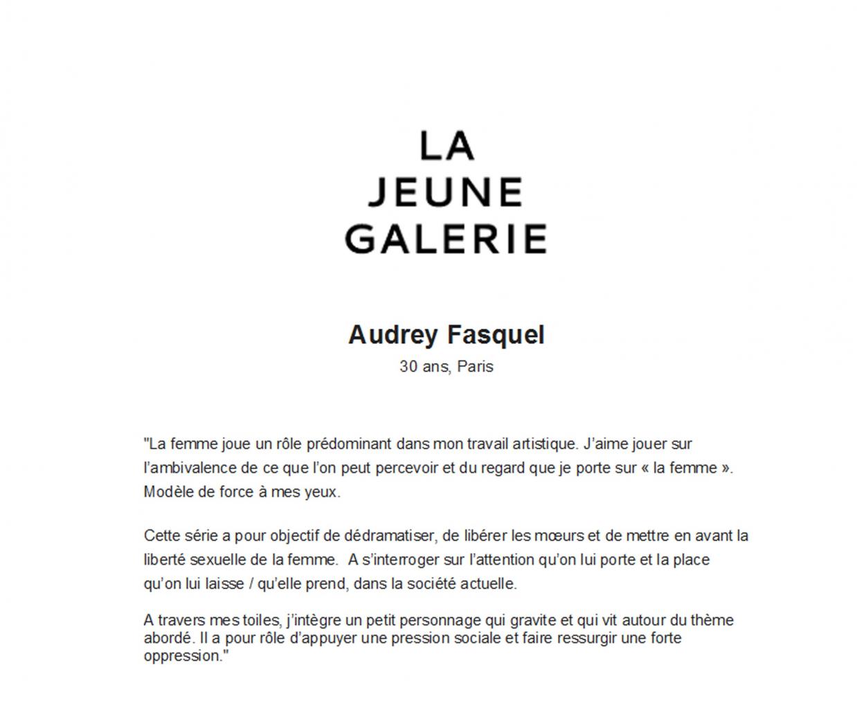 NEWSLETTER - LA JEUNE GALERIE