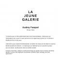 NEWSLETTER - LA JEUNE GALERIE